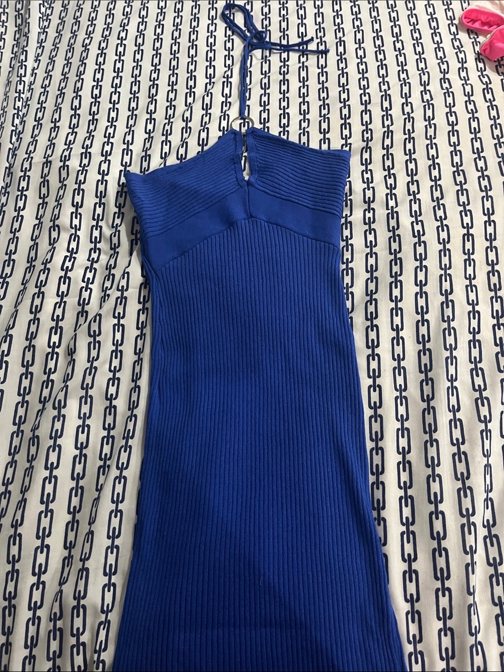 Zara Royal Blue Ribbed Midi Dress